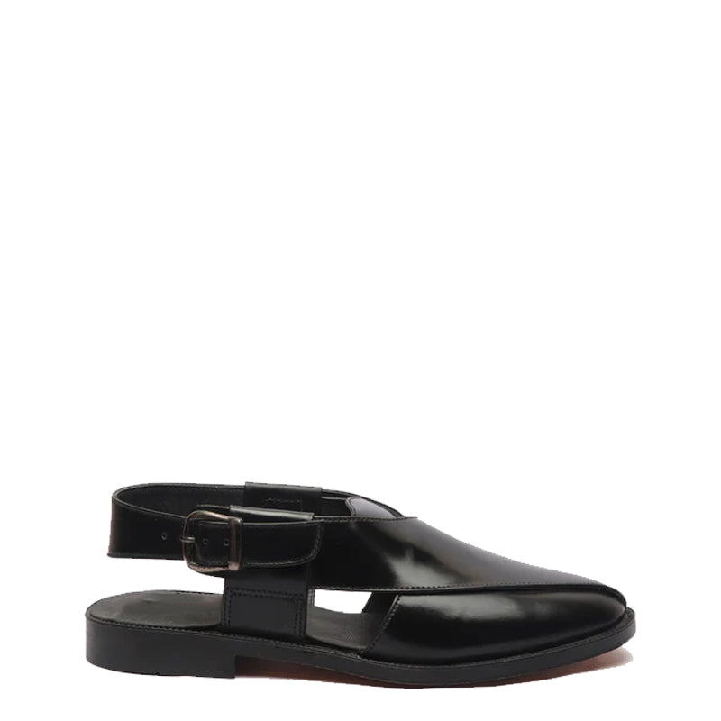 Ethnic Back Strap Leather Peshawari Brown Sandal