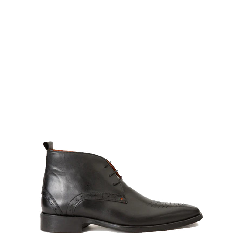 Dessalines Brown Leather Chukka Brogue Boot for Men