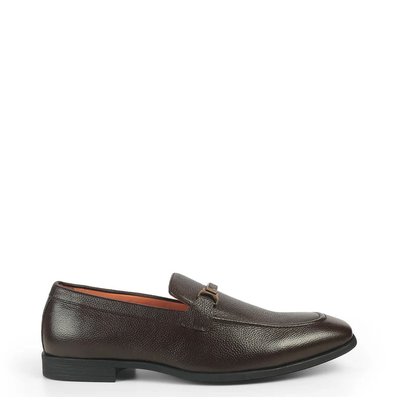 Pure Leather Textured Moccasins Loafer