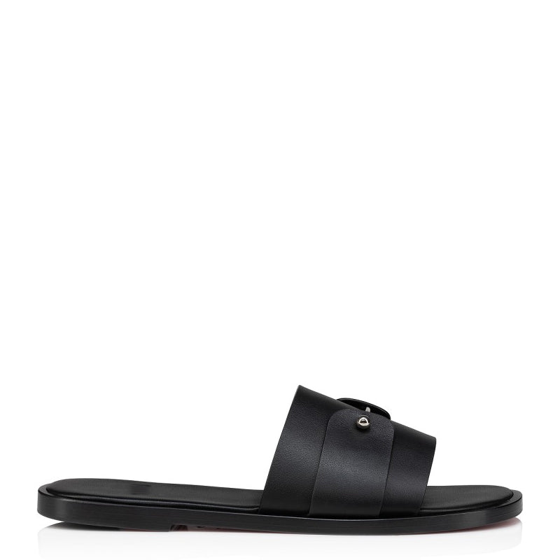 Men Slip-On Brown Leather Comfort Sandal