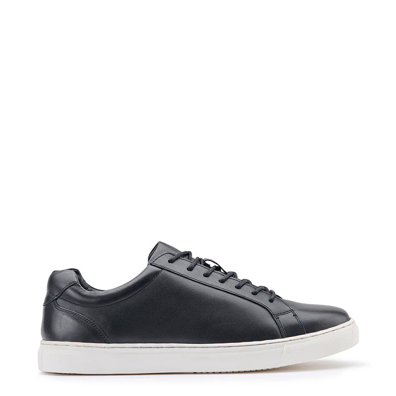 Handmade Leather Lace Up Black Sneaker