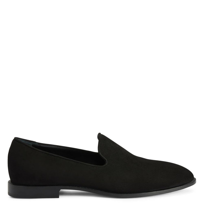 Men Classic Suede Pure Leather Blue Loafer