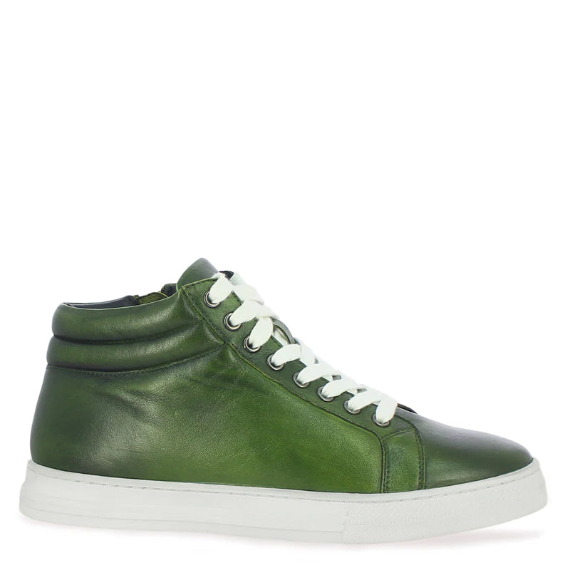 Men Lace Up Leather Handcrafted Sneakers