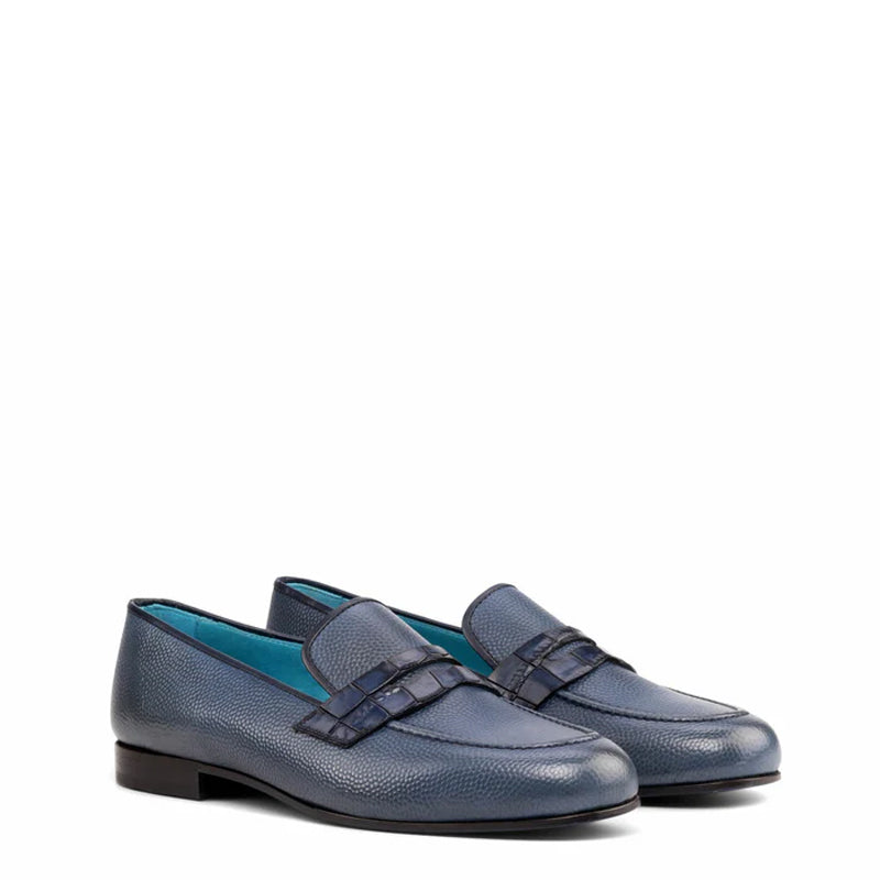 Men Classic Split Toe Penny Leather Loafer