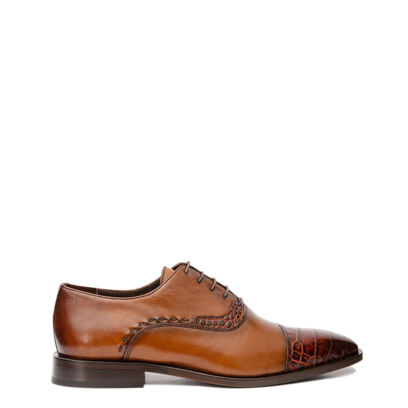 Brown Single Brogue Cap Toe Men s Shoe