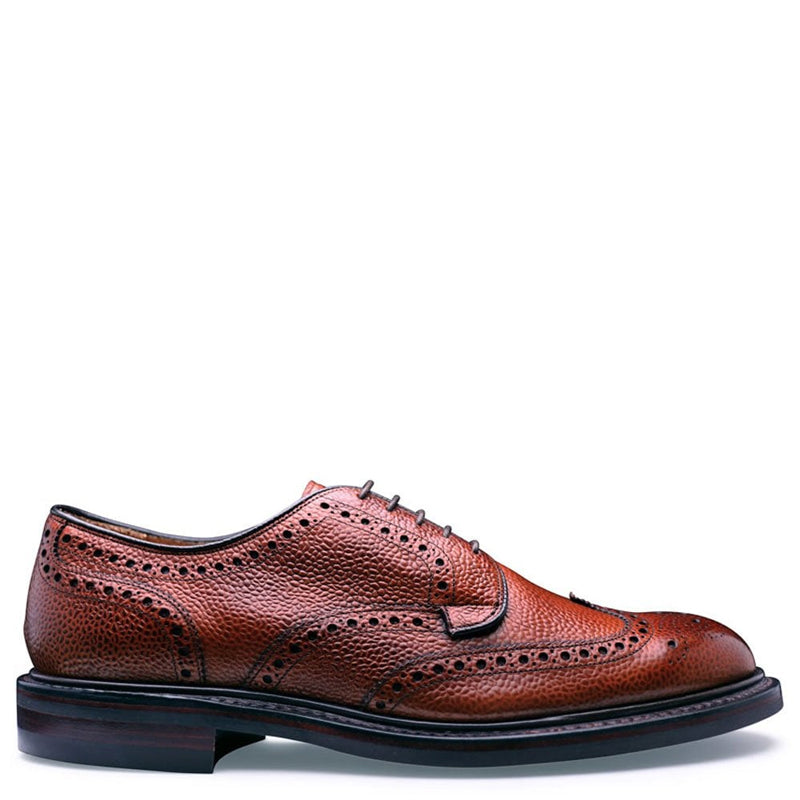 Men Handmade Leather Formal Derby Tan Shoe