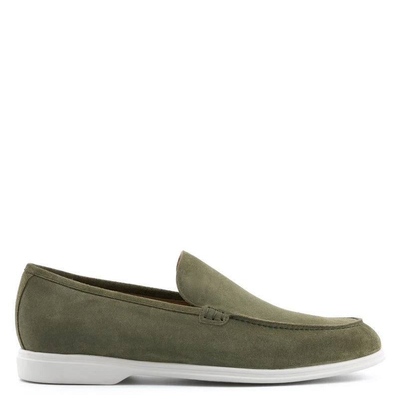 Premium Suede Leather Green Loafer For Men