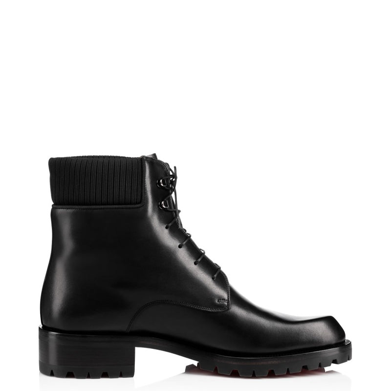 Polished Leather Handmade High Top Ankle Boot