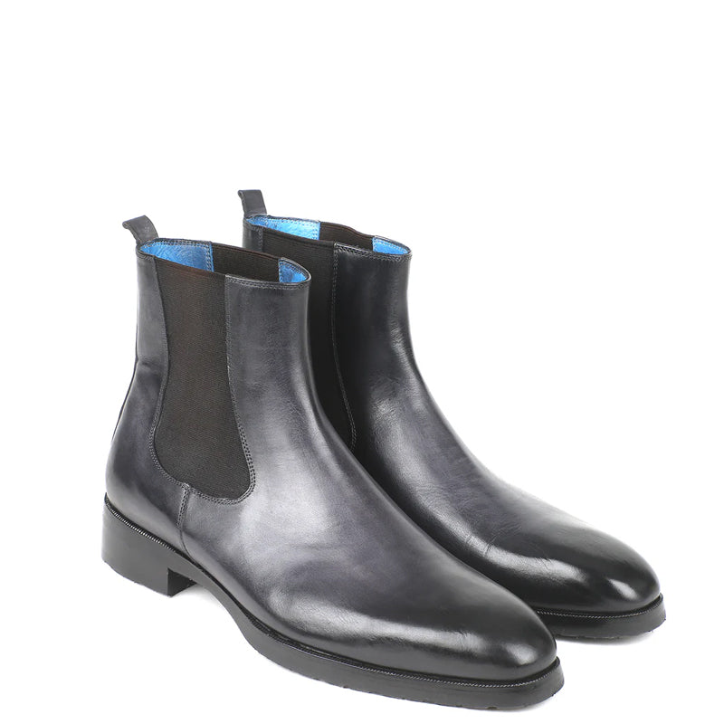 HandPainted Solid Leather Chelsea Boot Purple