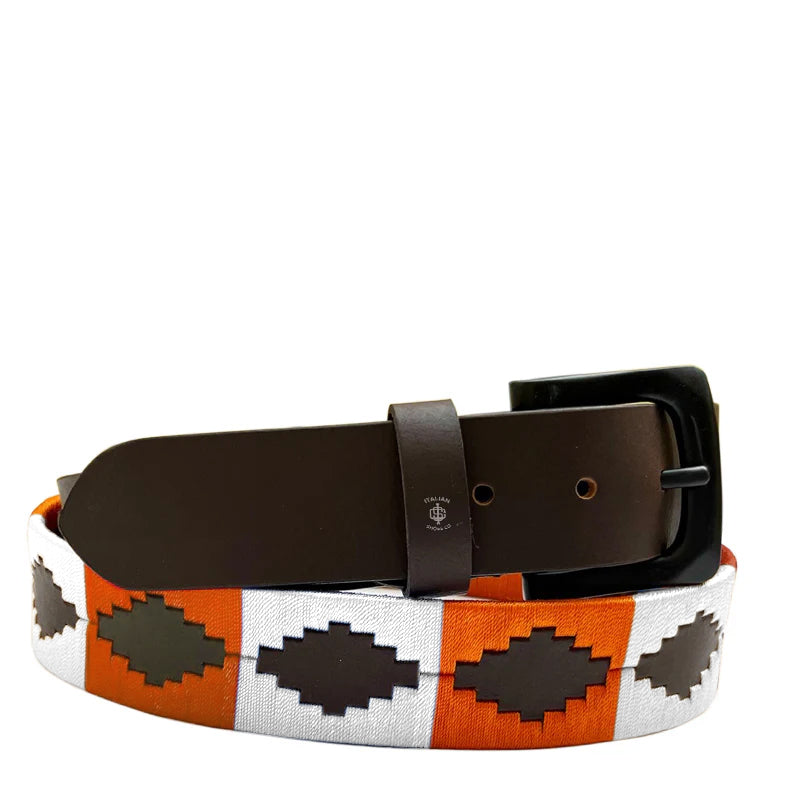 Premium Stile Polo Solid Black Buckle Leather Belt