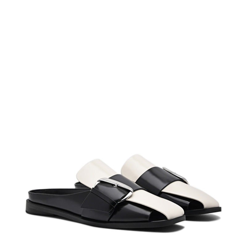 Fetter Leather Buckle Mules