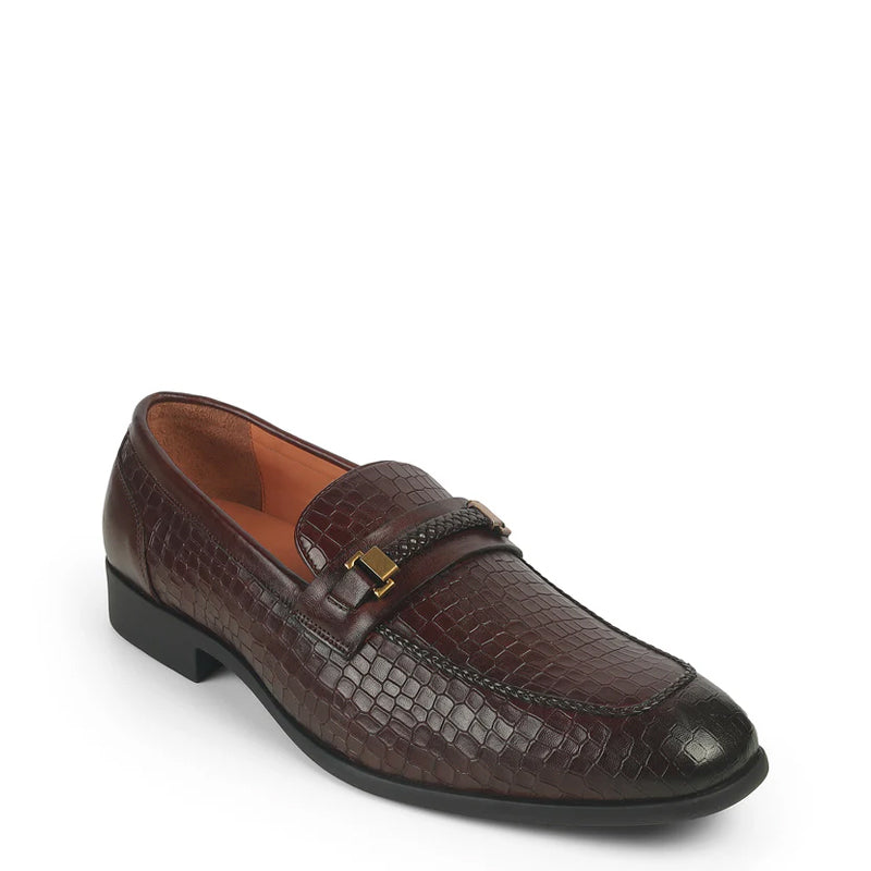 Men Crocodile Pattern Leather Stylish Loafer