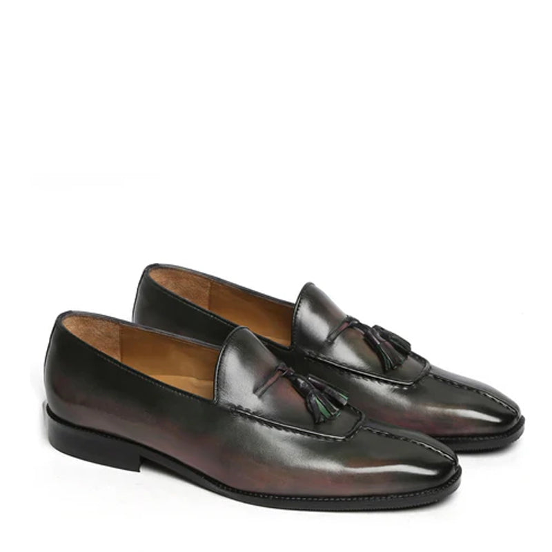 Premium Leather Slip-On Formal Tan Tassel Loafer