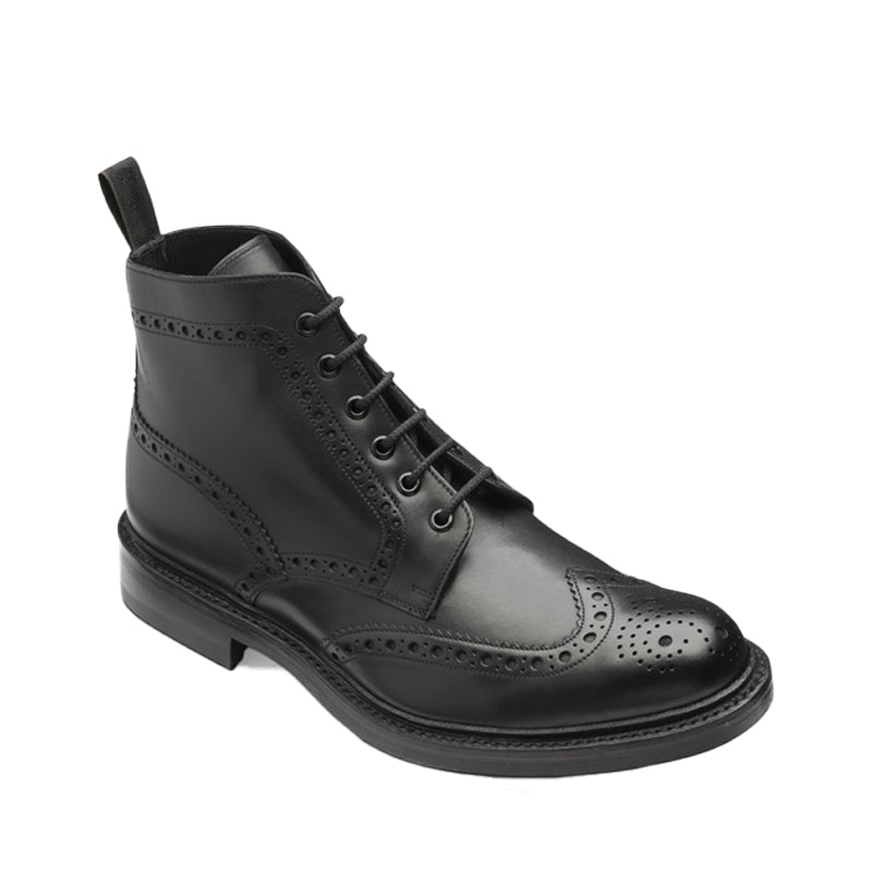 Leather Lace-Up Wingtip High Ankle Burgundy Boot