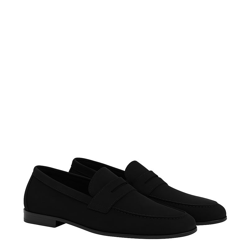 Men s Handcrafted Suede Leather Bow Penny Loafer