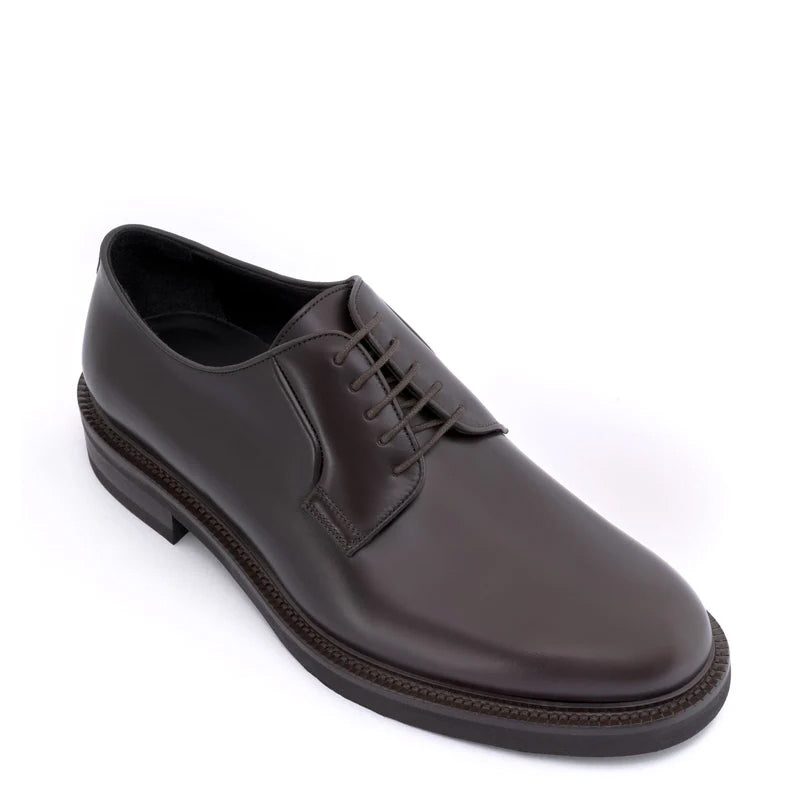 Premium Lace Up Leather Derby Black Shoe