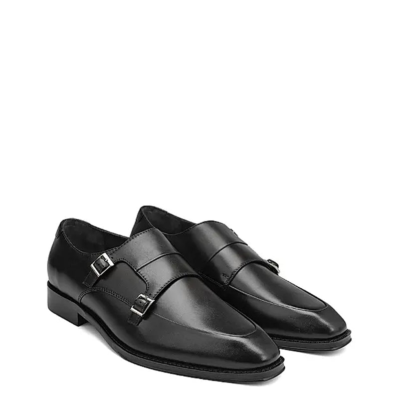 Leather Antique Formal Double Monk Strap Shoe