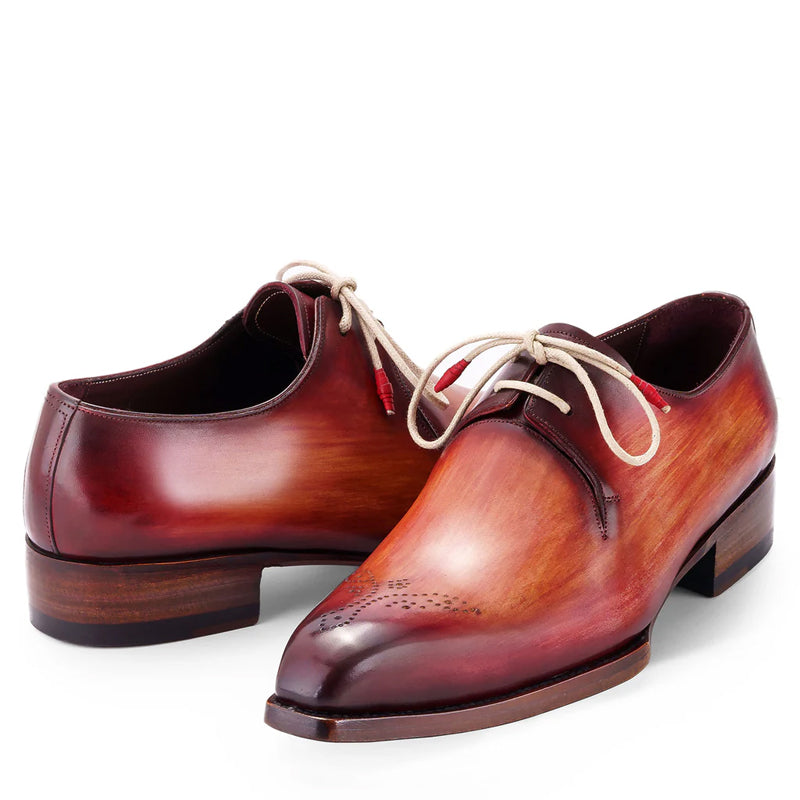 Leather Handmade Wingtip Derby Grey Shoe