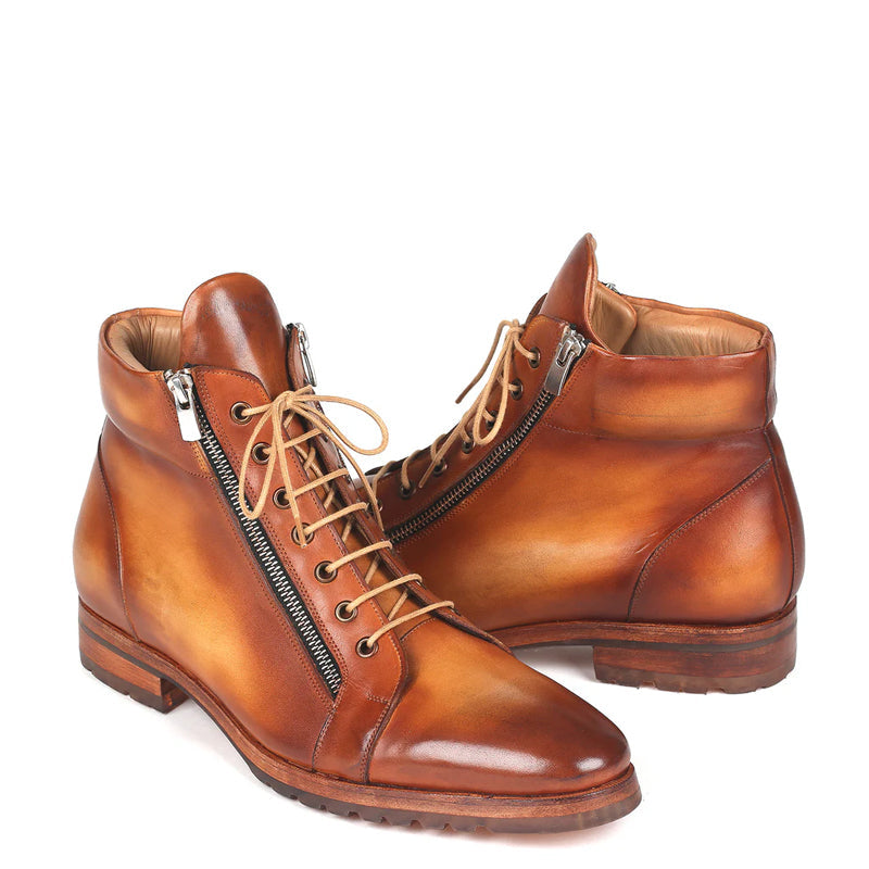 Men Custom Handmade Leather Side Zipper Ankle Boot
