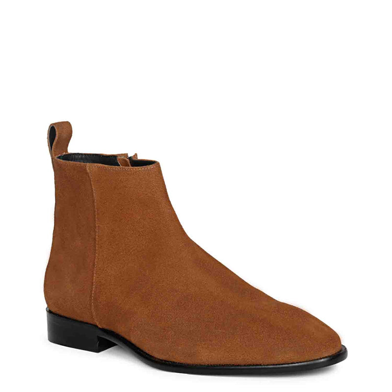 Suede Leather Mid Top Chelsea Boots