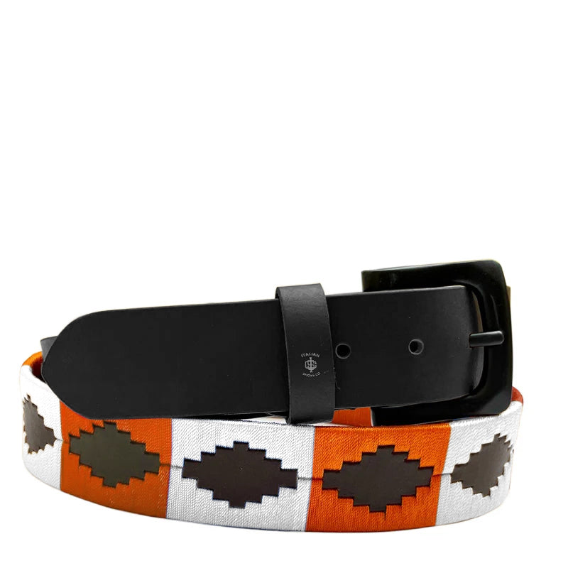 Men Stile Polo Handmade Black Buckle Belt