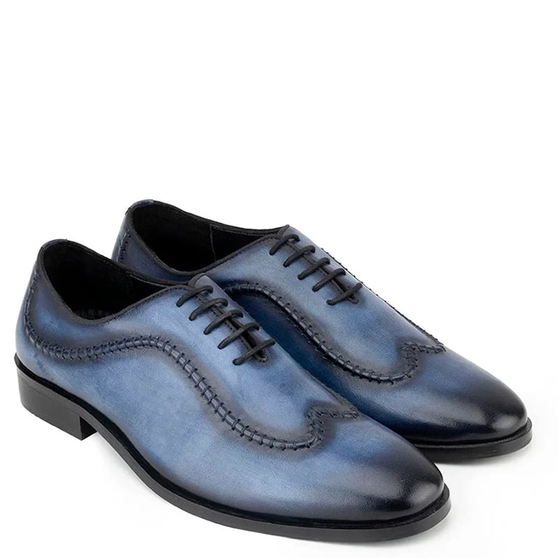 Patina Stitched Wholecut Leather Stylish Oxford Shoe