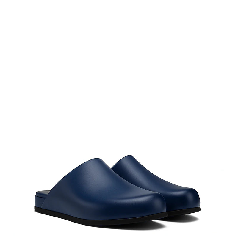 Brown Leather Men Mule