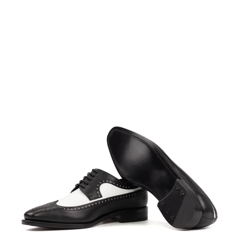 Wingtip Dual Solid Leather Oxford Shoe