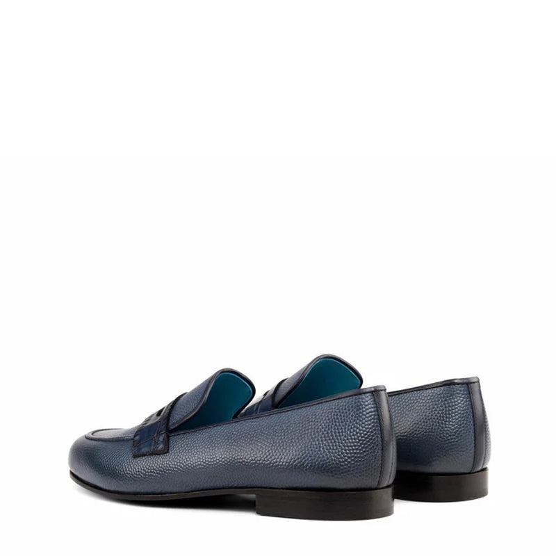 Men Classic Split Toe Penny Leather Loafer