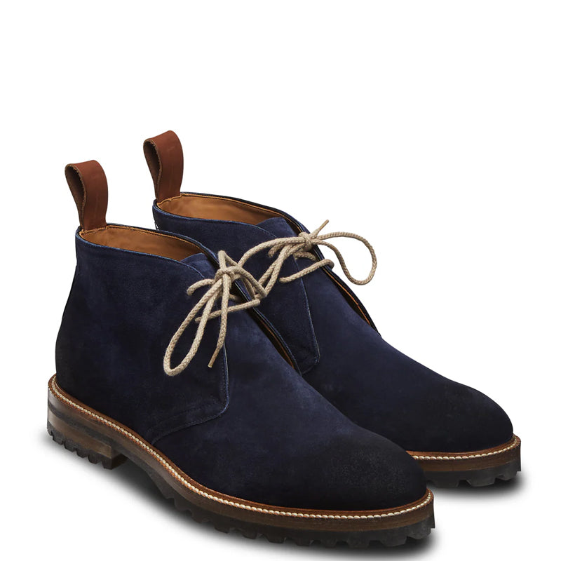 Suede Handmade Lace Up Leather Chukkas Boots