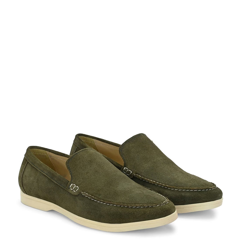 Suede Leather Moccasin Loafer Shoe For men