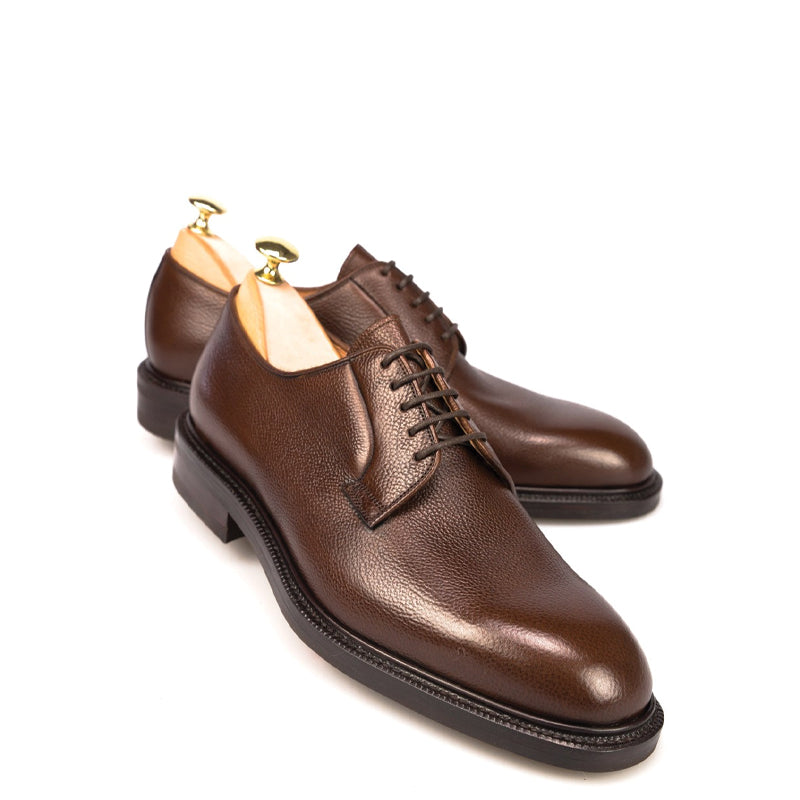 Plain Classic Polished Leather Derby Shoe