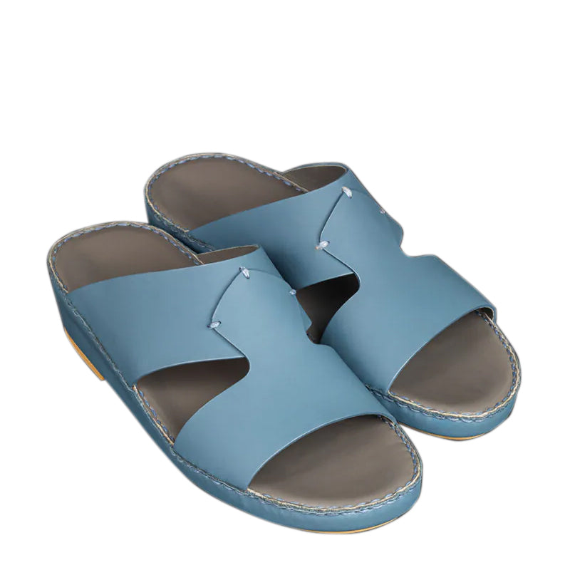 Accented Slip On Comfort Arabic White Sandal