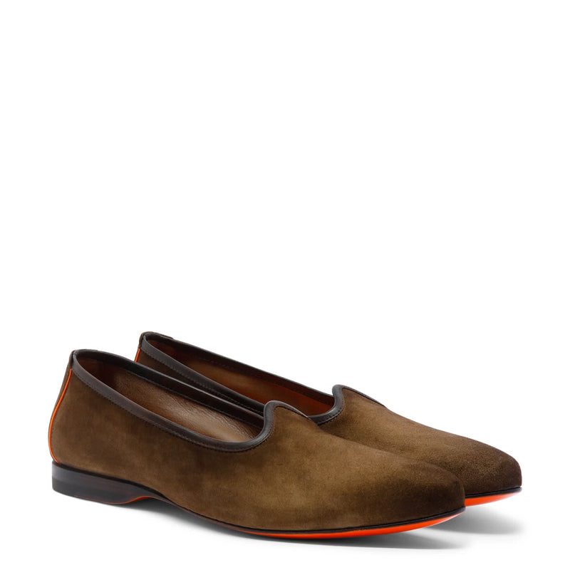 Men Suede Handmade Leather Velvet Blue Loafer