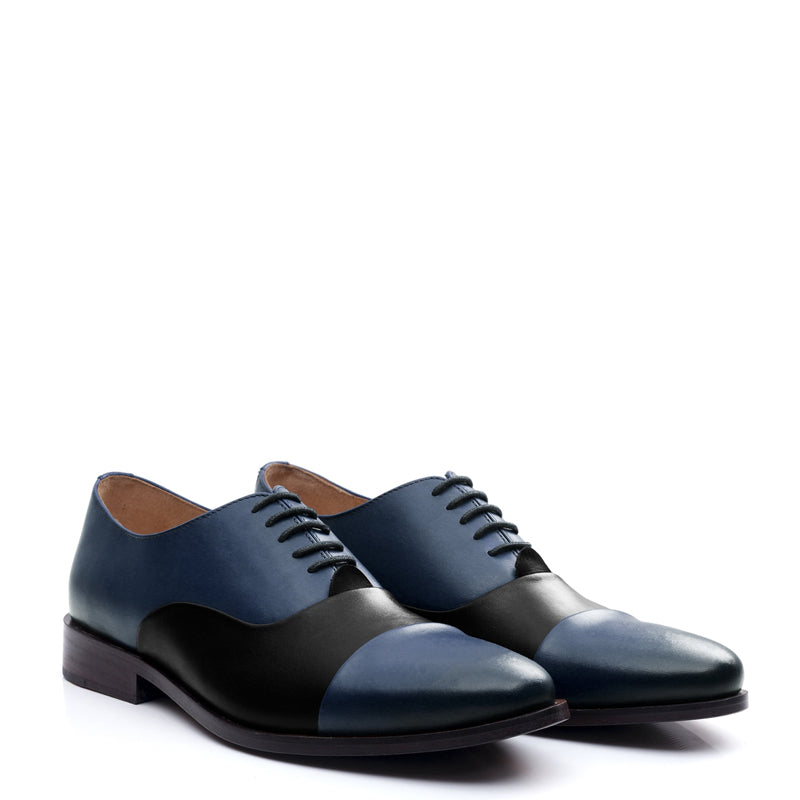Premium Toe-Cap Leather Oxford Shoe Burgundy For Men