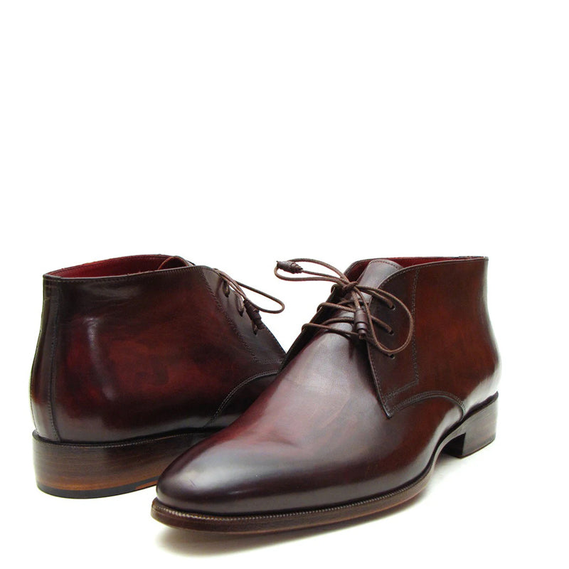 Pure Solid Leather Chukkas Brown Boot For Men