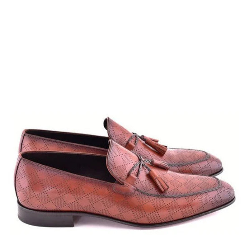 Tassel Trimmed Calfskin Loafers