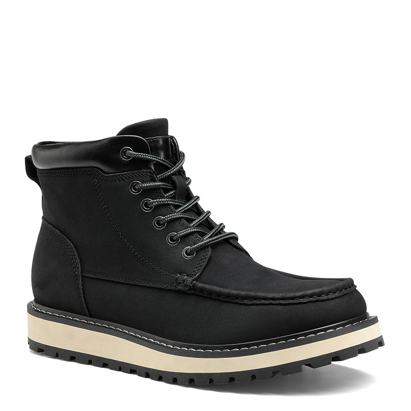 Men s Moc Toe Boot Fashion Comfort Casual Wedge Boot