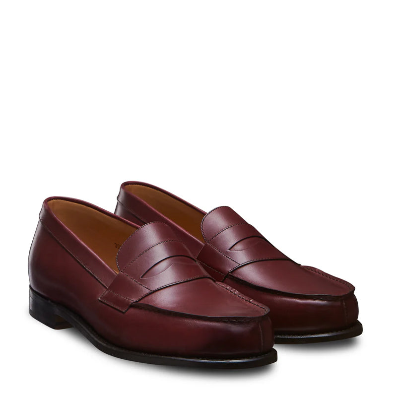 Classic Leather Brown Penny Loafer For Men