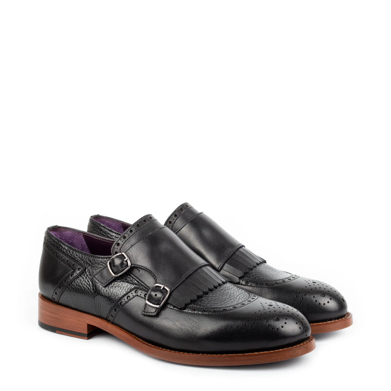 Luxury Design Leather Stylish Double Monk Shoe