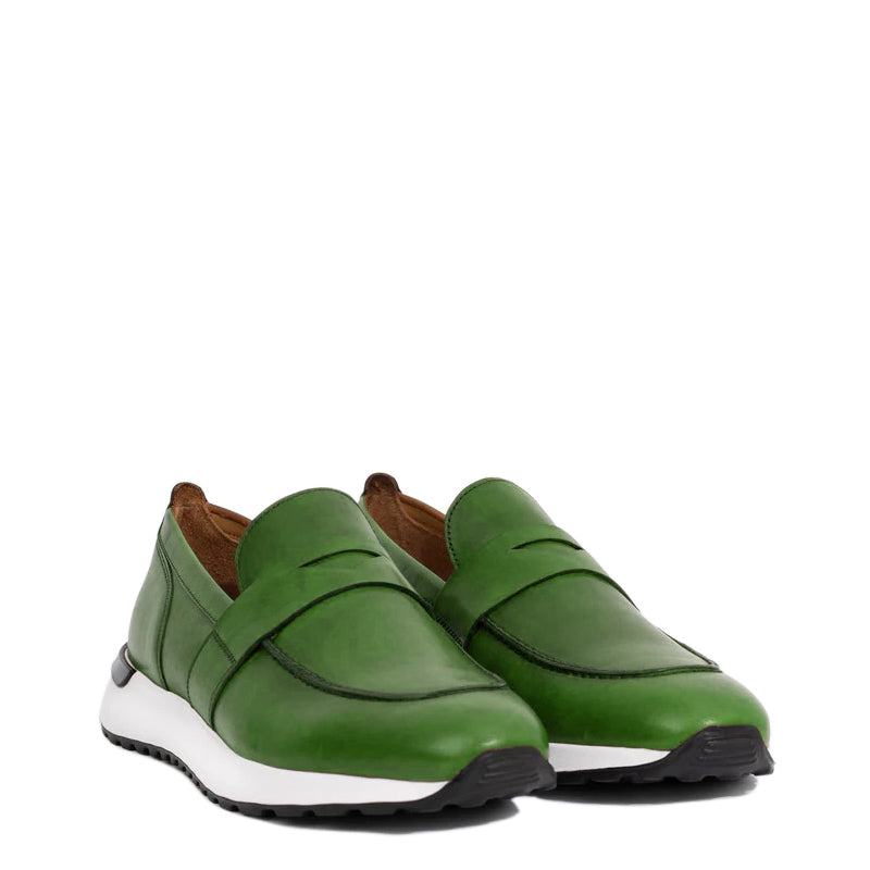 Green Leather Men s Loafers
