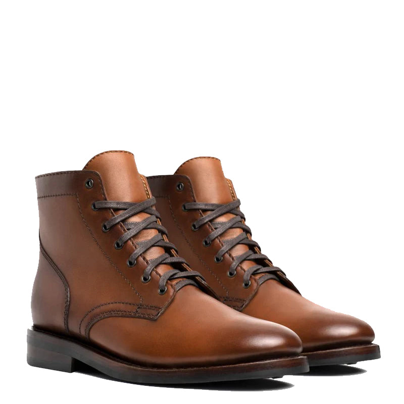 Mens Italian Leather High Top Lace Up Boots
