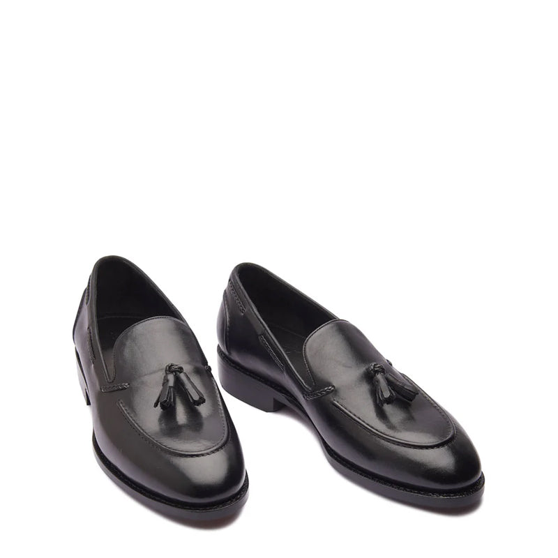 Classic Handmade Solid Leather Tassel Loafer Tan