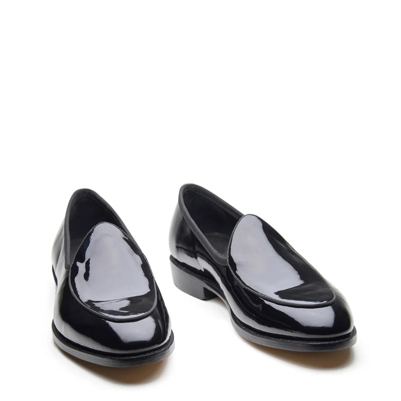 Men s Patent Loafers Slip on Shoe