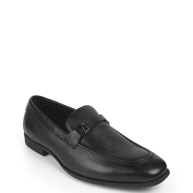 Pure Leather Textured Moccasins Loafer