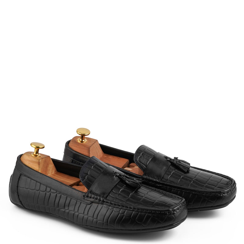 Premium Handmade Solid Leather Tassel Brown Loafer