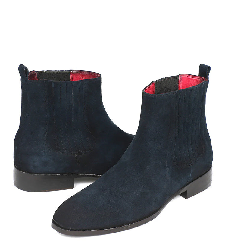 Premium Handmade Suede Leather Chelsea Boot Navy