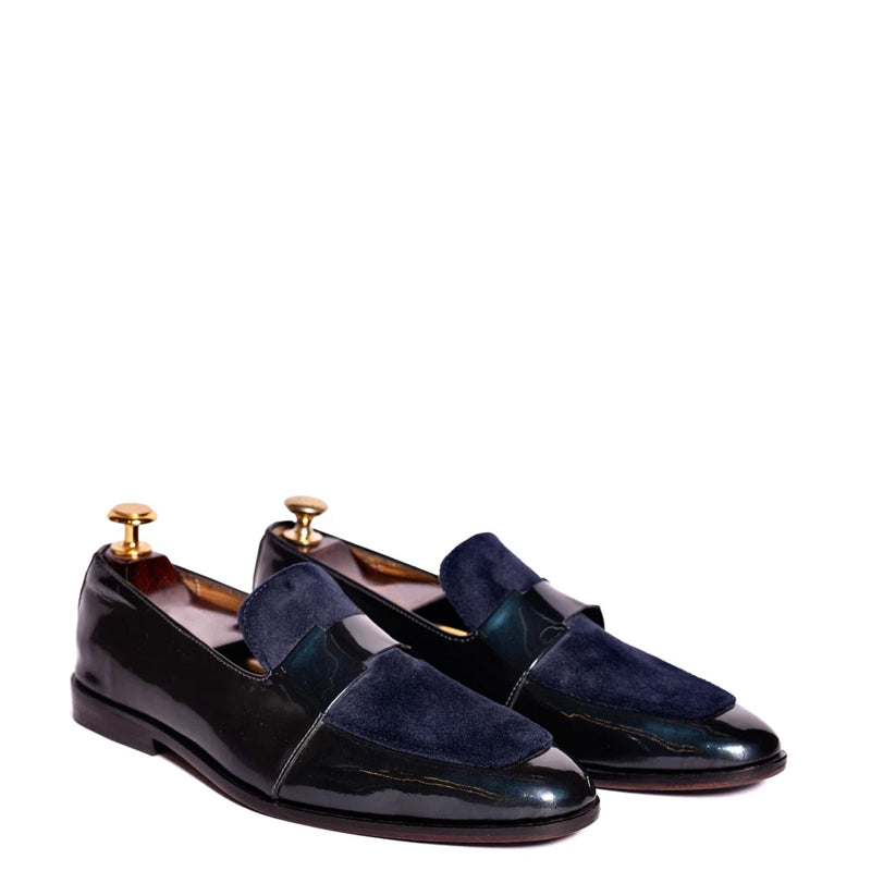 Patent Shiny Leather Velvet Loafer