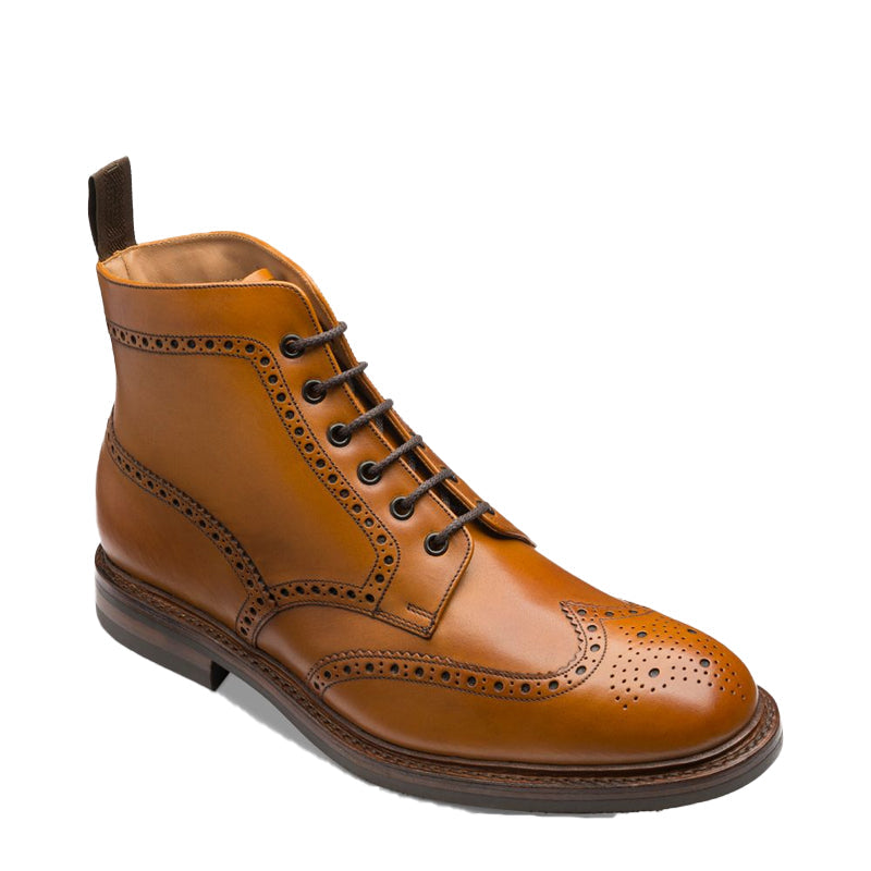 Leather Lace Up High Ankle Boots