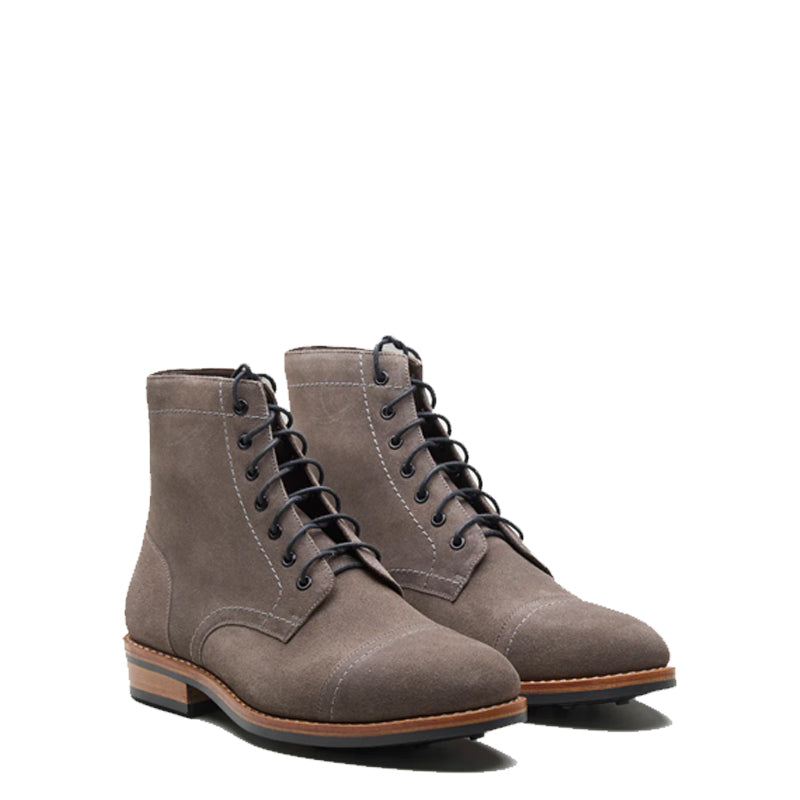 Men Solid Mid Top Suede Leather Ankle Boot Light Brown